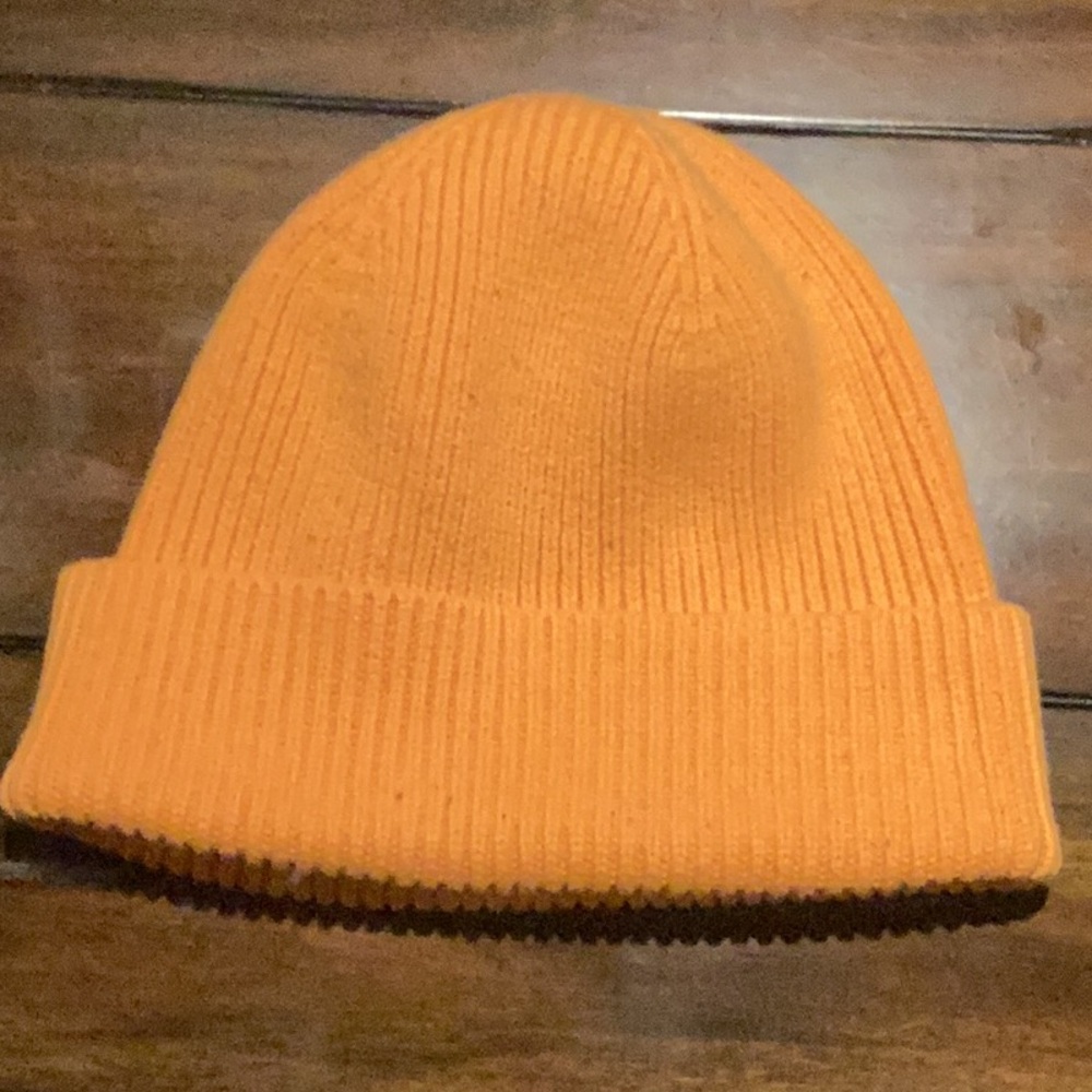 Vibrant Orange Knit Beanie